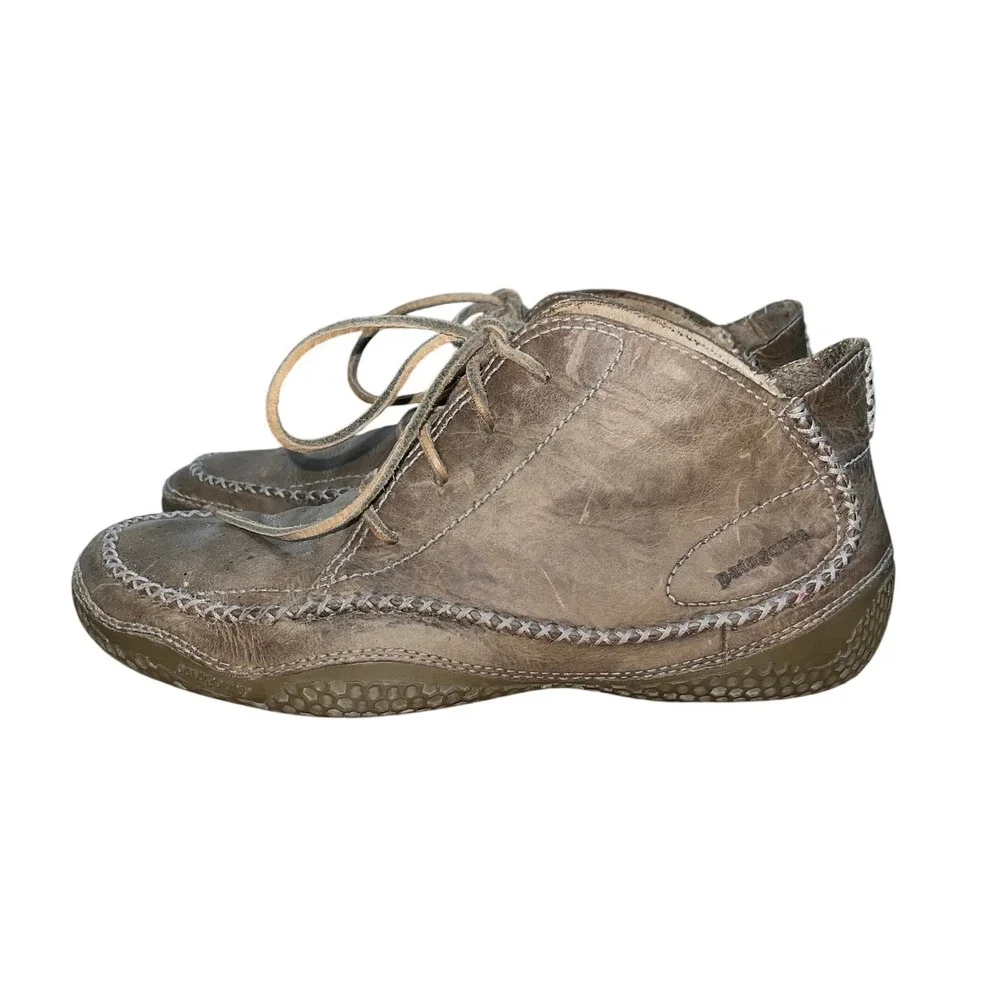 Patagonia Skywalk Dogwood Boots Mens 11 Alpaca Brown Leather Chukka Whipstitch